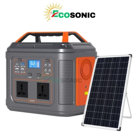 Ecosonic AP-500 500W / 512Wh Portable Pure Sine Wave Solar IPS | 120W Mono Solar Panel